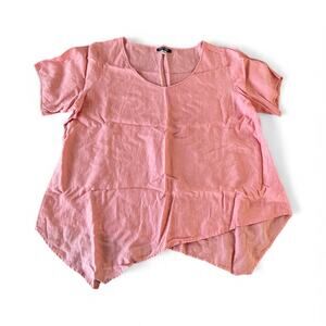 Linen Blouse Coral | XL